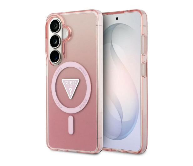 Guess Etui Gradient Triangle MagSafe do Galaxy S26 różowy - 1522701 - zdjęcie
